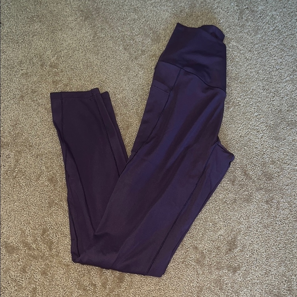 Plum High-Waisted Leggings